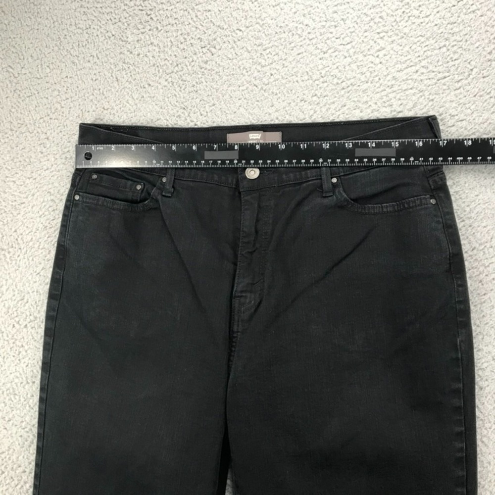 LEVIS 512 Size 16M Bootcut Black Denim Perfectly Slimming High Rise - Picture 9 of 16